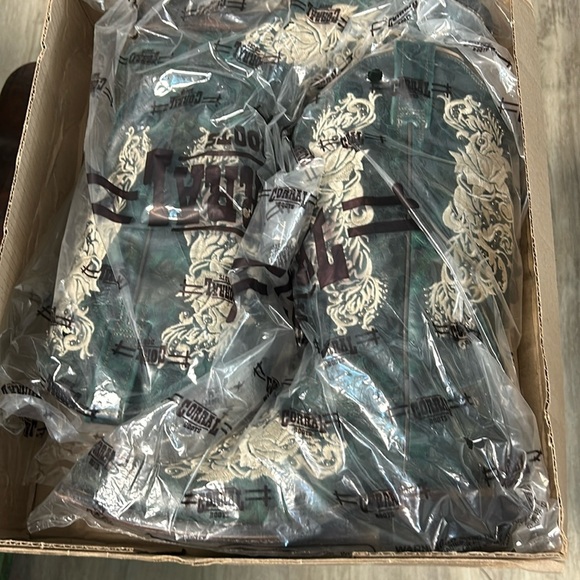 CORRAL Dark Green square toe boots with lace and studs.Size 9.5 - Picture 2 of 7